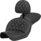 SADDLEMEN Roadsofa™ Seat - with Backrest - Lattice Stitch - FXDWG '96-'23 896-05-182BR
