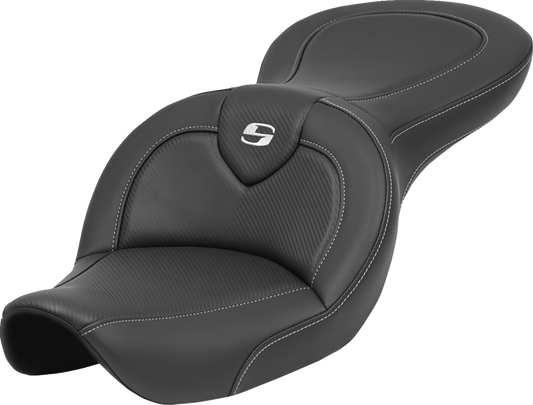 SADDLEMEN Roadsofa™ Seat - without Backrest - Carbon Fiber - FXDWG '96-'23 896-05-185