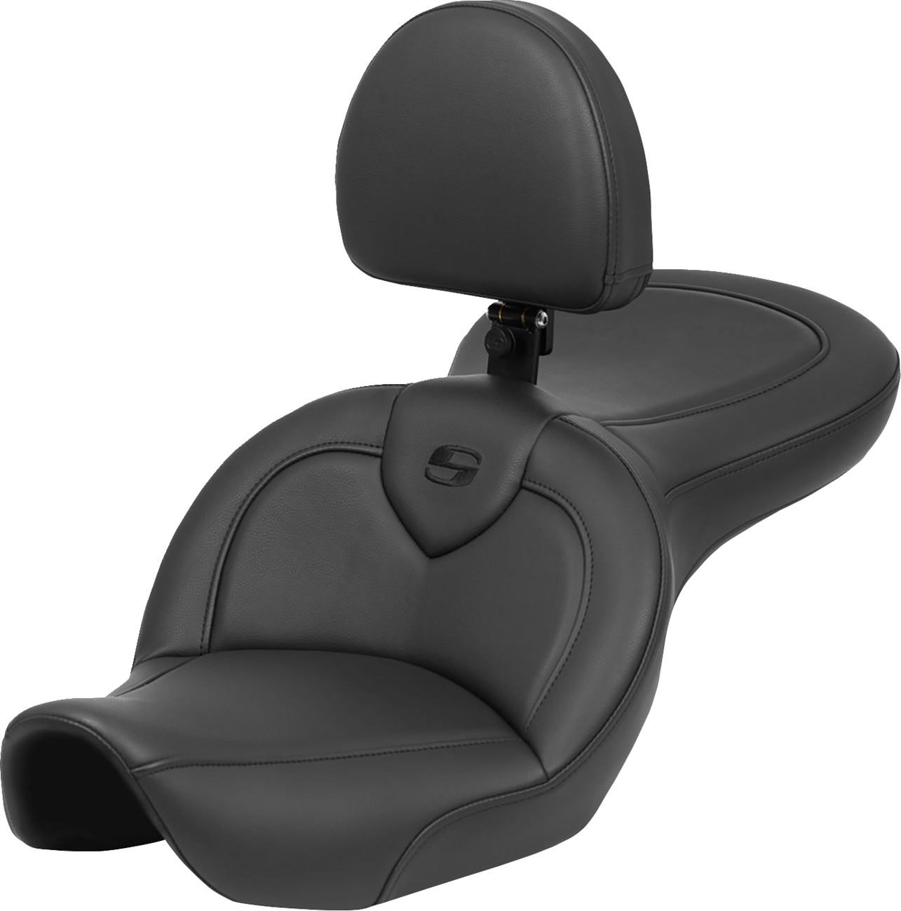 SADDLEMEN Roadsofa™ Seat - with Backrest - Black - FXDWG '96-'23 896-05-187BR