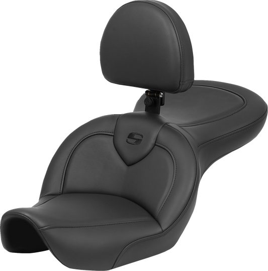 SADDLEMEN Roadsofa™ Seat - with Backrest - Black - FXDWG '96-'23 896-05-187BR