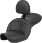 SADDLEMEN Roadsofa™ Seat - with Backrest - Black - FXDWG '96-'23 896-05-187BR