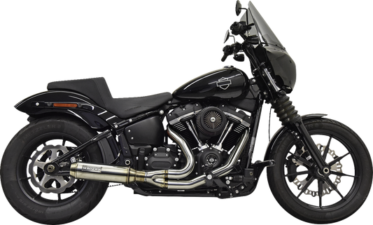 BASSANI XHAUST 2-into-1 Exhaust System with Superbike Muffler - Stainless Steel - Catalytic Converter - 49 State 1S77SSE