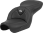 SADDLEMEN Roadsofa™ Seat - Carbon Fiber - Black Stitch - without Backrest - FL '04-'05 804-04-185