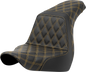 SADDLEMEN Step-Up Seat - Full Lattice Stitch - Gold Stitch - FXLR/FLSB '18-'21 818-29-17507
