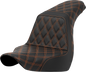 SADDLEMEN Step-Up Seat - Full Lattice Stitch - Orange Stitch - FXLR/FLSB '18-'21 818-29-17503