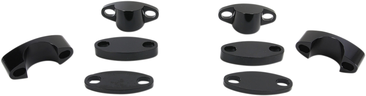 EMGO Aluminum Handlebar Riser Kit - 1-1/8" - Black 23-09381