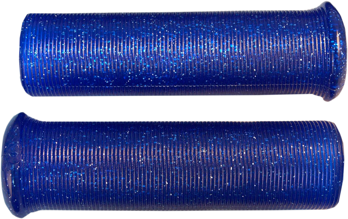 EMGO Star Fire Flake Grips - Retro - Metal - 1" - Blue 42-21113