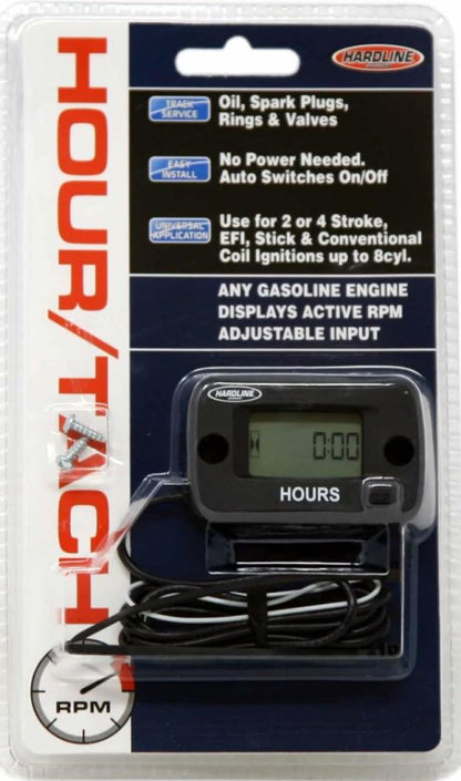 HARDLINE HOUR/TACH METER UP TO 8 CYLINDERS