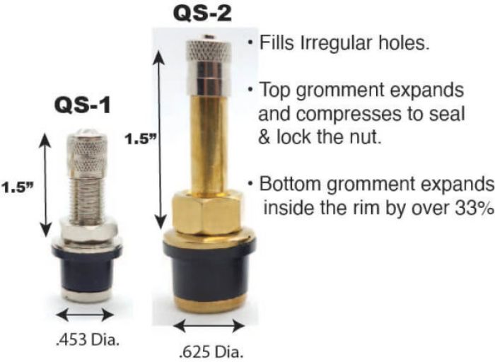 QUICKSTEM- PUSH IN TIRE VALVE STEM .625"