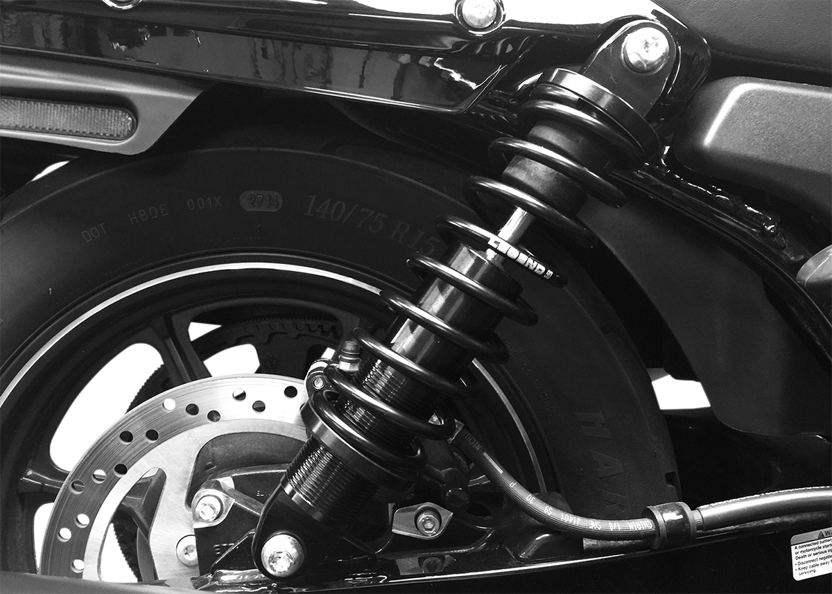 Legend Suspension Revo Street Shocks - 12 inch Heavy-Duty Black Coil Springs for Touring Bikes - Part No. 1310-1182