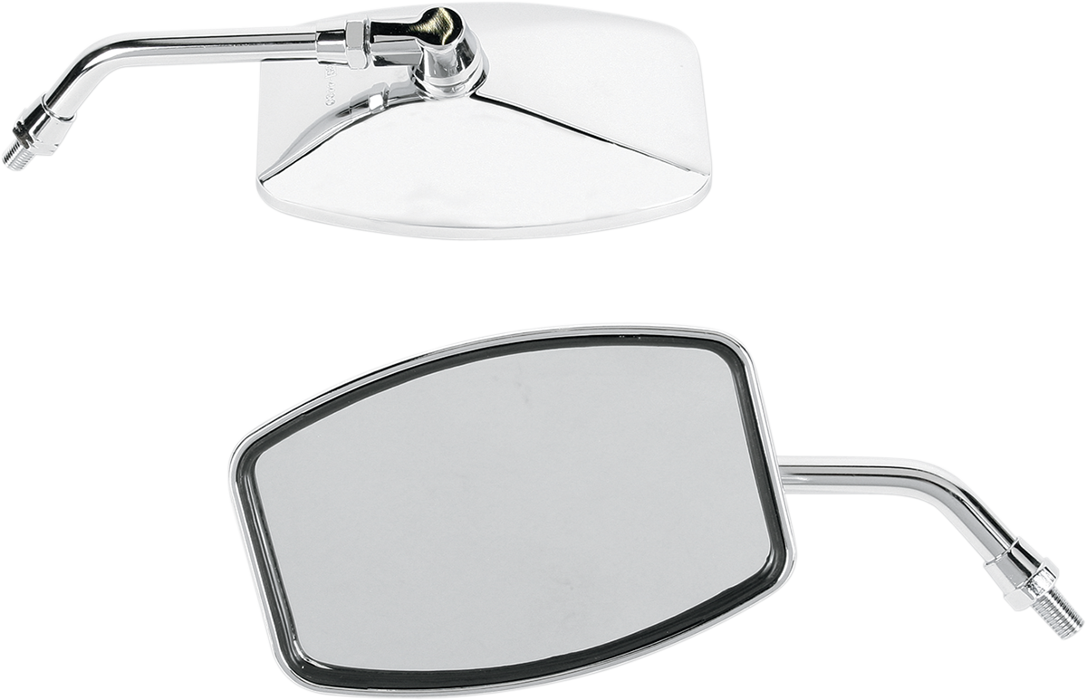 EMGO Mirror - "Big One"/Cruiser - Side View - Rectangle - M10 x 1.25 | M10 x 1.25 (Left Hand) - Chrome 20-42464
