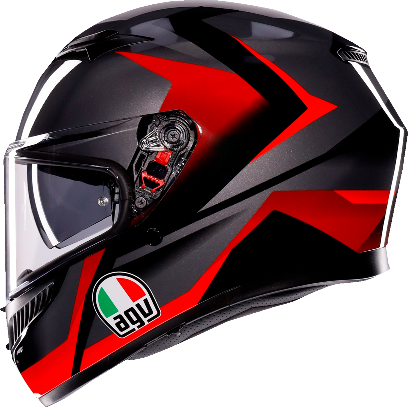 AGV K3 Helmet - Striga - Black/Gray/Red - Large 2118381004-018-L