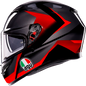 AGV K3 Helmet - Striga - Black/Gray/Red - Large 2118381004-018-L