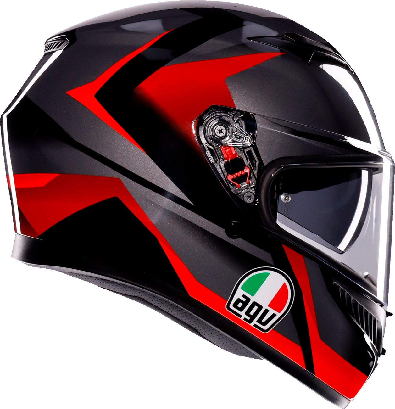 AGV K3 Helmet - Striga - Black/Gray/Red - Large 2118381004-018-L
