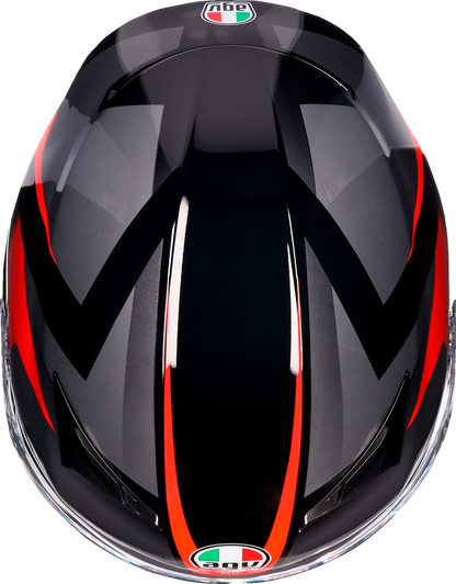 AGV K3 Helmet - Striga - Black/Gray/Red - XL 2118381004-018-XL