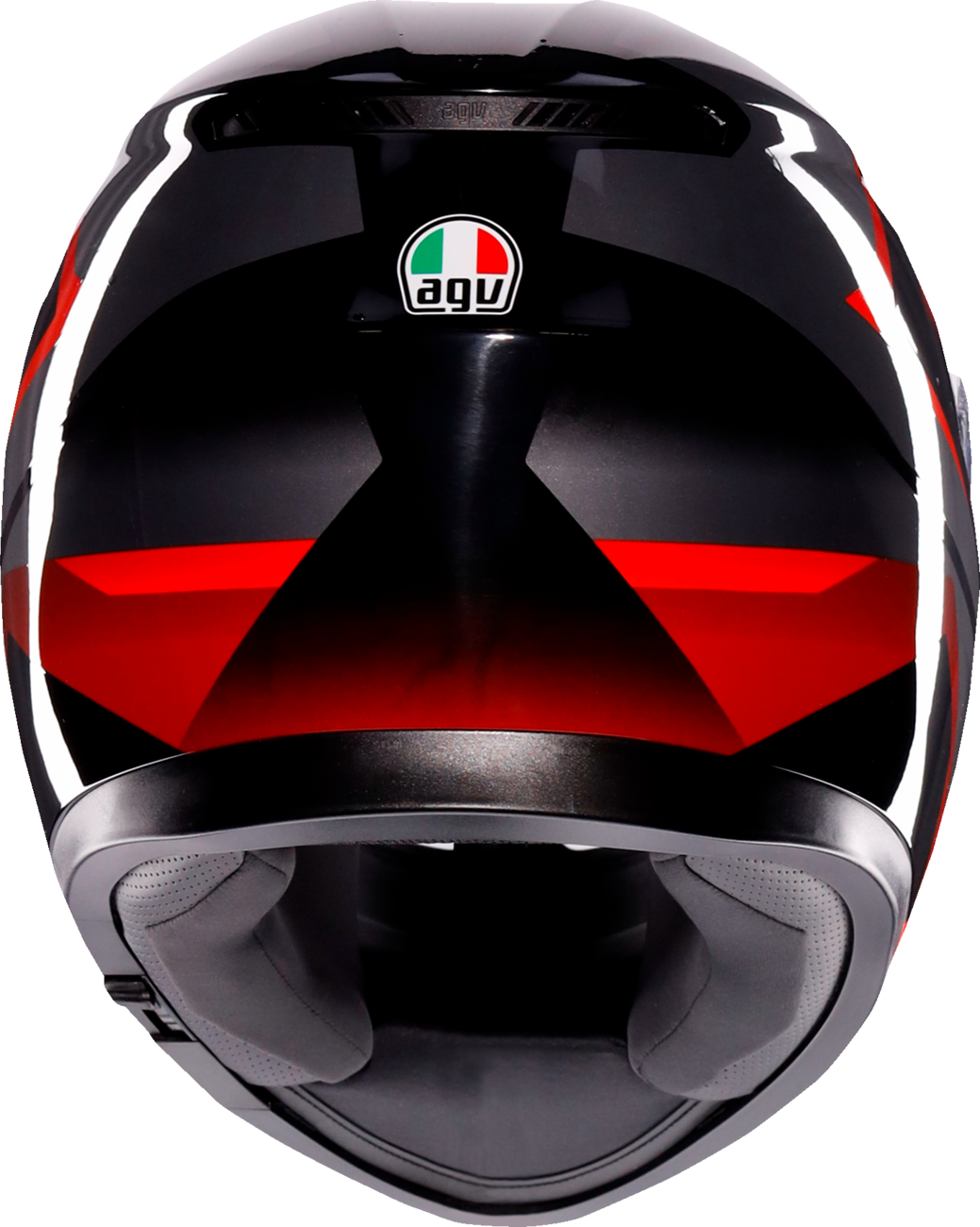 AGV K3 Helmet - Striga - Black/Gray/Red - Large 2118381004-018-L