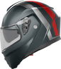 AGV Streetmodular Helmet - Resia - Matte Gray/Silver/Red - Medium 2118296002006M