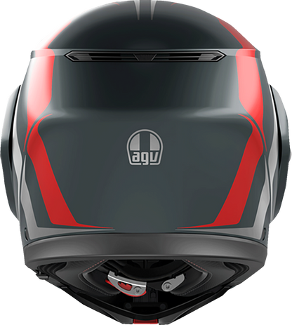 AGV Streetmodular Helmet - Resia - Matte Gray/Silver/Red - 2XL 21182960020062X