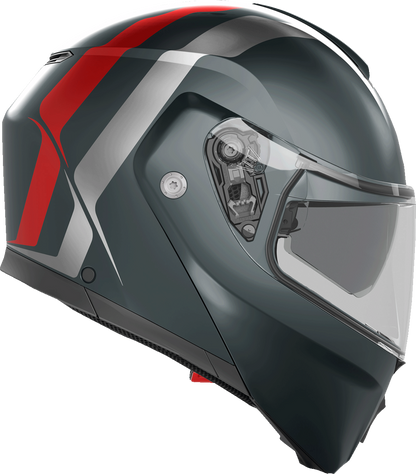 AGV Streetmodular Helmet - Resia - Matte Gray/Silver/Red - 2XL 21182960020062X