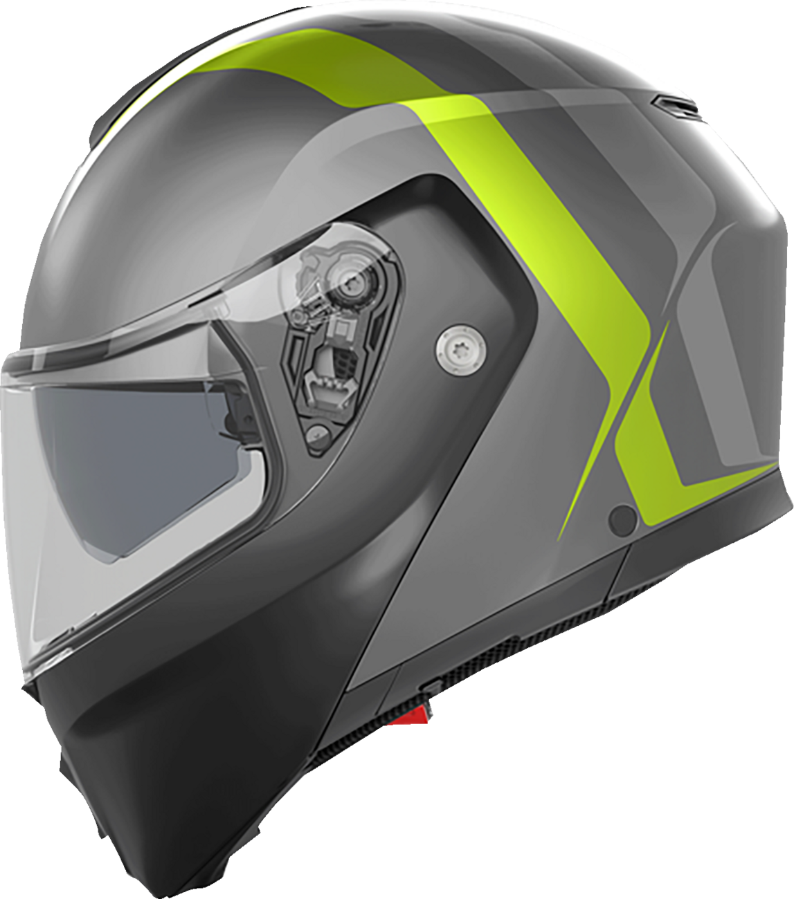 AGV Streetmodular Helmet - Resia - Matte Gray/Black/Yellow Fluo - Large 2118296002007L