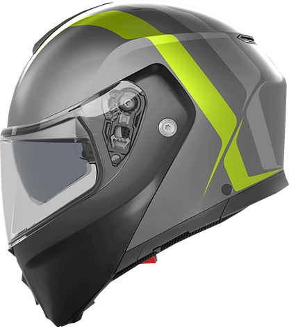 AGV Streetmodular Helmet - Resia - Matte Gray/Black/Yellow Fluo - Large 2118296002007L