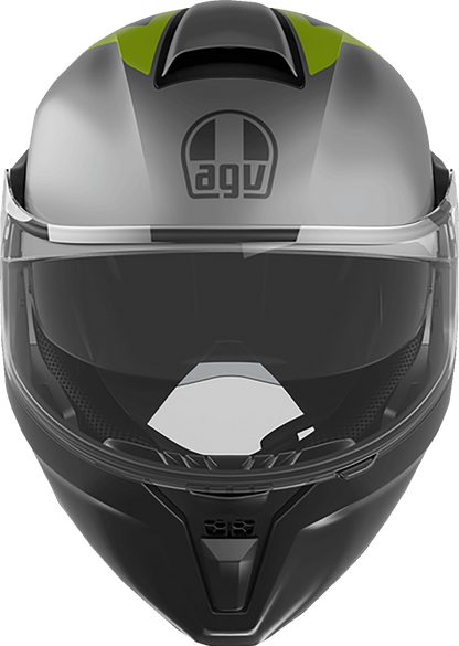 AGV Streetmodular Helmet - Resia - Matte Gray/Black/Yellow Fluo - Medium 2118296002007M