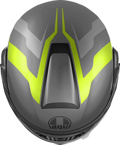 AGV Streetmodular Helmet - Resia - Matte Gray/Black/Yellow Fluo - Medium 2118296002007M