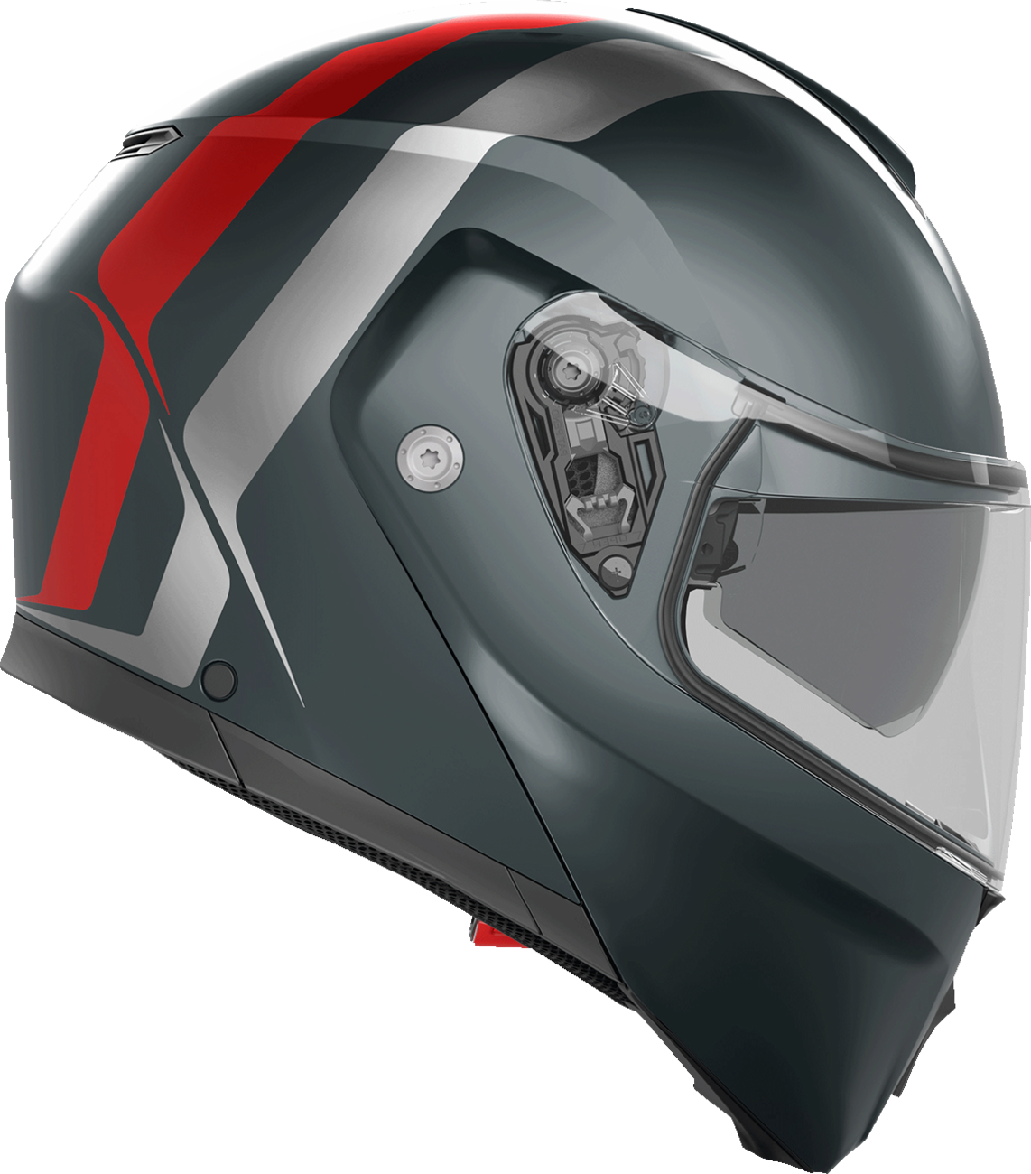 AGV Streetmodular Helmet - Resia - Matte Gray/Silver/Red - XL 2118296002006XL