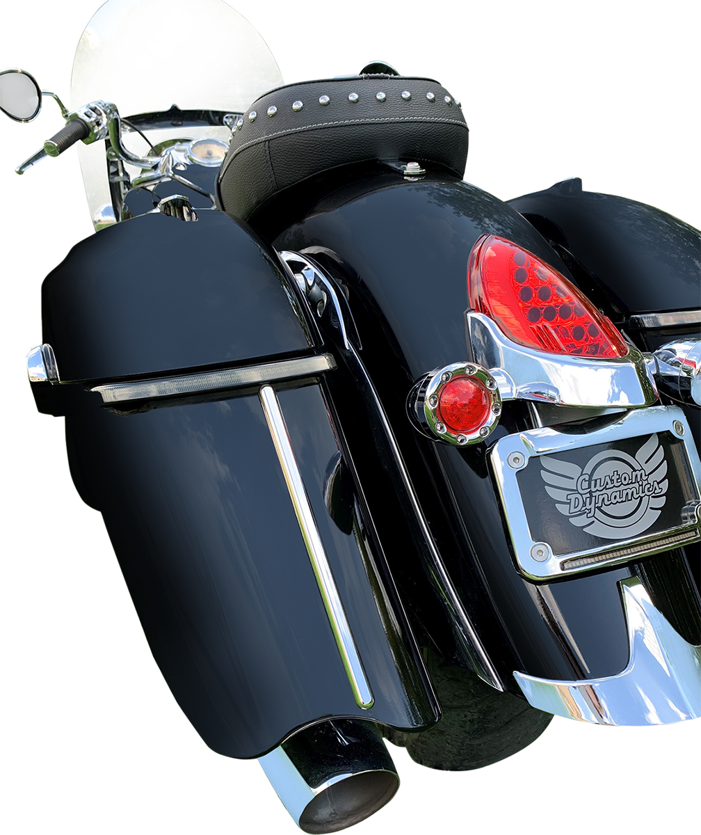 CUSTOM DYNAMICS Saddlebag Lights - Low Profile - Smoke Lens - Indian CD-IND-SPR-V2-S