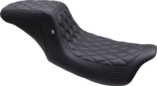 MUSTANG One Piece 2-Up Squareback Seat - Double Diamond - Black Stitch - FL '08-'25 75299