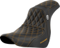 SADDLEMEN Pro Series SDC Performance Seat - w/o Backrest - Gold Stitch - FL/FX '18-'20 SC81829GOL