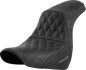SADDLEMEN Pro Series SDC Performance Seat - w/o Backrest - Gray Stitch - FL/FX '18-'20 SC81829GRE