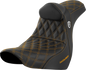 SADDLEMEN Pro Series SDC Performance Seat - w/ Backrest - Gold Stitch - FL/FX '18-'23 SC81829GOLRT