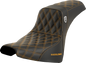 SADDLEMEN Pro Series SDC Performance Seat - w/o Backrest - Gold Stitch - FXBB/FXST '18-'23 SC81830GOL