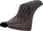 SADDLEMEN Pro Series SDC Performance Seat - w/o Backrest - Red Stitch - FXBB/FXST '18-'23 SC81830RED