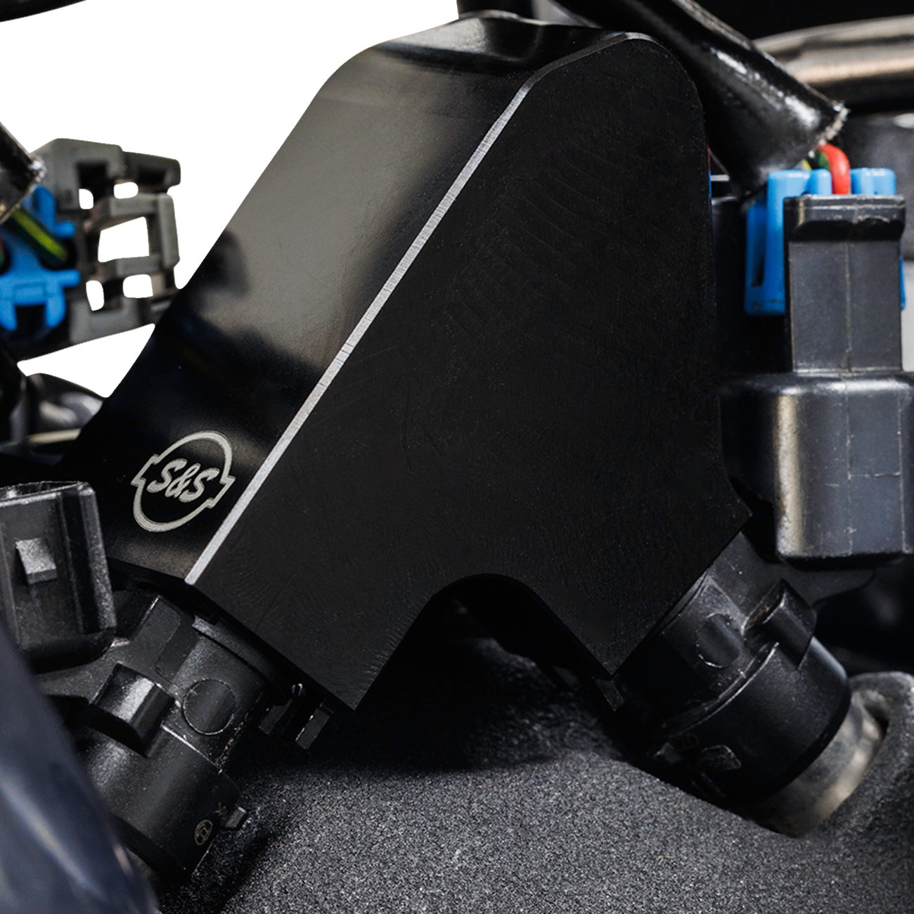 S&S CYCLE Replacement Fuel Rail Kit - Black - M8 Softail 160-0287