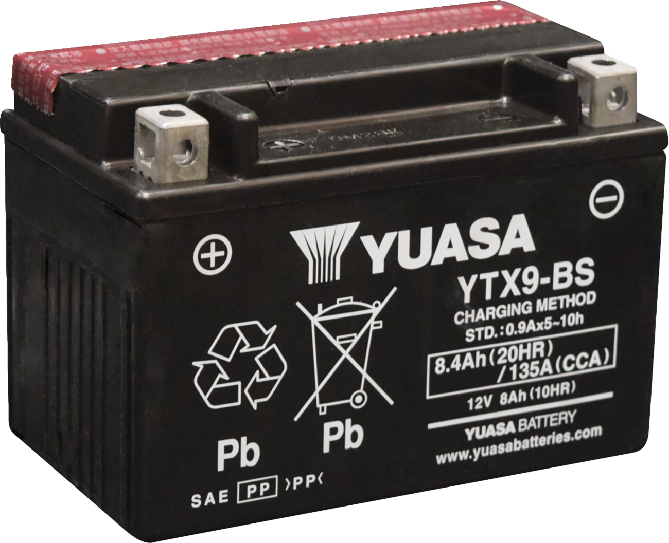 YUASA YTX9BS YUAM329BSIND Absorbed Glass Mat Sealed Motorcycle Battery