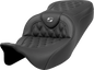 SADDLEMEN Roadsofa™ Seat - Lattice Stitch - Dark Gray Stitch - without Backrest - FLH/FLT '08-'23 808-07B-18202
