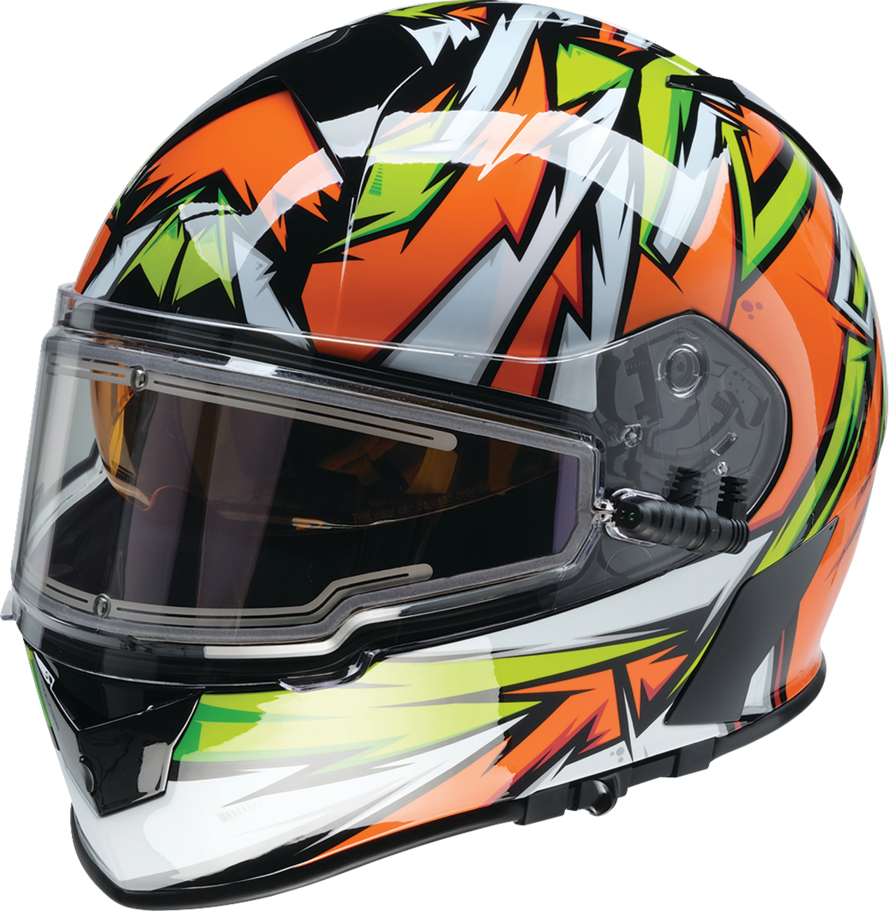 Z1R Warrant Snow Helmet - Neuron - Orange/Green - XS 0101-17223