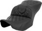 SADDLEMEN Roadsofa™ Seat - without Backrest - Lattice Stitch - Black - FL '23-'24 823-07-182