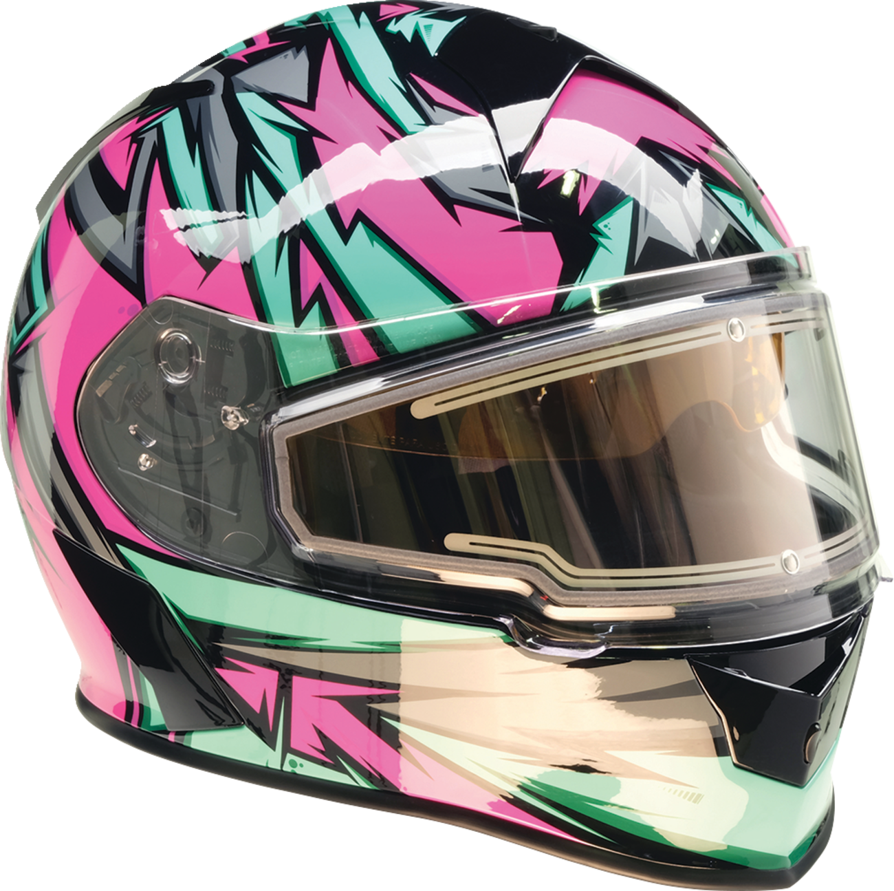 Z1R Warrant Snow Helmet - Neuron - Pink/Teal - XS 0101-17209