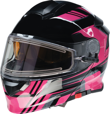 Z1R Solaris 2.0 Helmet - First Tracks - Electric - Dual Pane - Black/Pink - 2XL 0120-0848