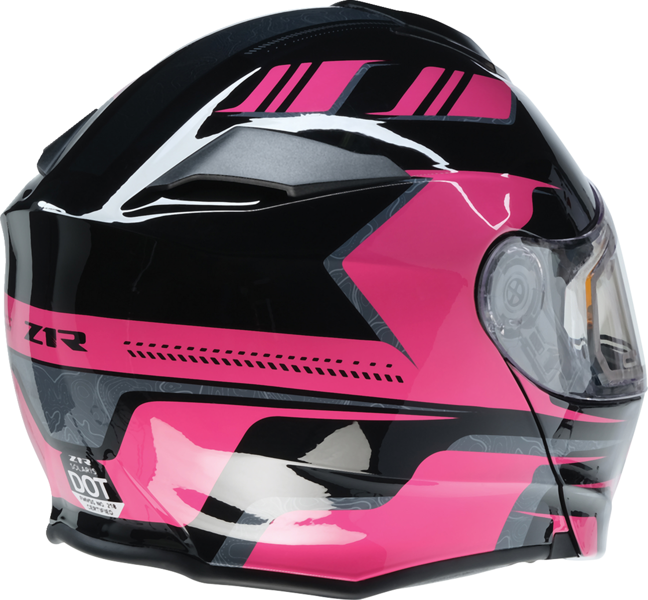 Z1R Solaris 2.0 Helmet - First Tracks Electric Dual Pane Shield, Black/Pink, XL (Part No. 0120-0847)