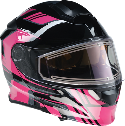 Z1R Solaris 2.0 Helmet - First Tracks Electric Dual Pane Shield, Black/Pink, XL (Part No. 0120-0847)