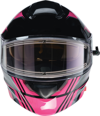 Z1R Solaris 2.0 Helmet - First Tracks Electric Dual Pane Shield, Black/Pink, XL (Part No. 0120-0847)