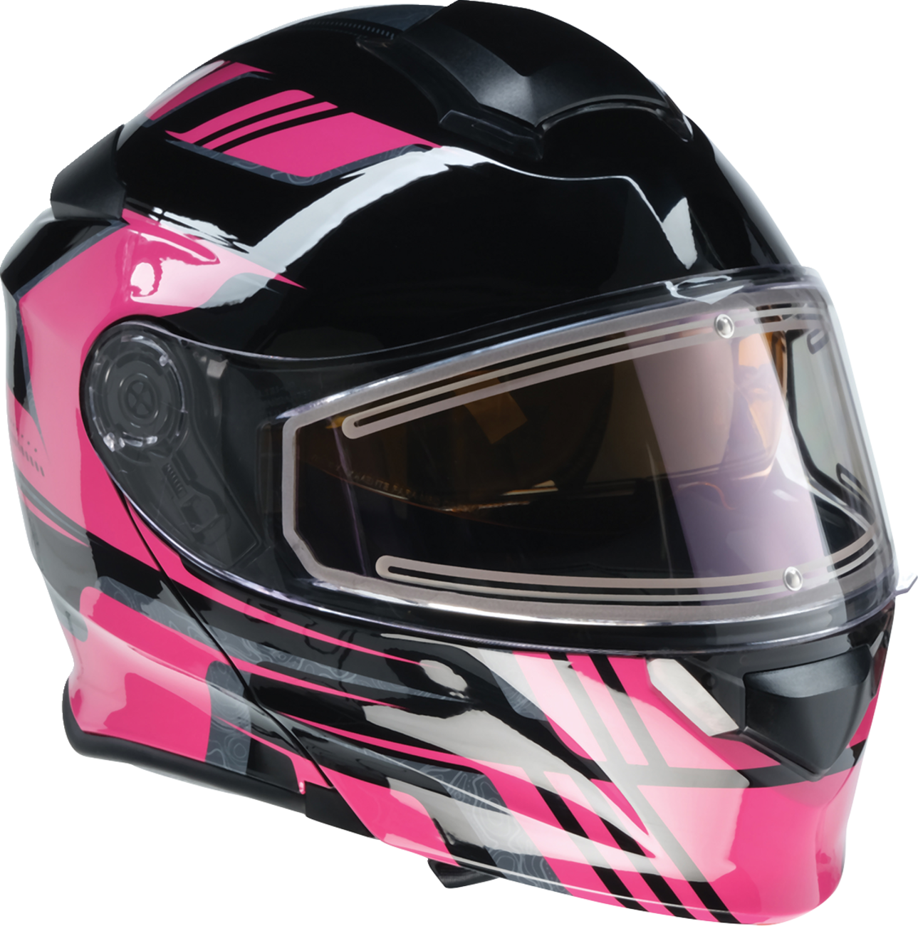 Z1R Solaris 2.0 Helmet - First Tracks - Electric - Dual Pane - Black/Pink - 2XL 0120-0848