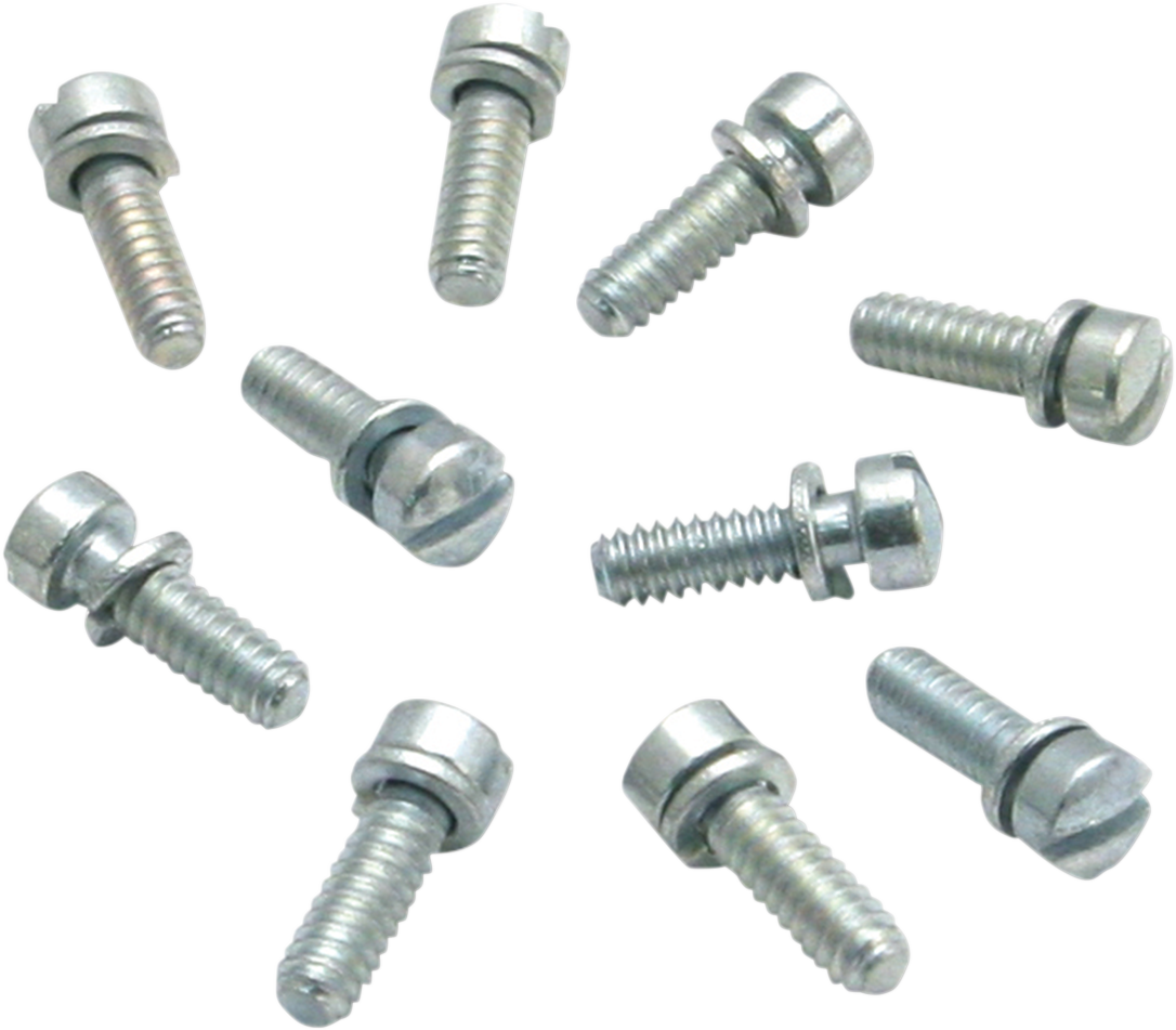 S&S CYCLE Float Bowl Slotted Screws - Super B/E/G - 10 Pack 50-0063