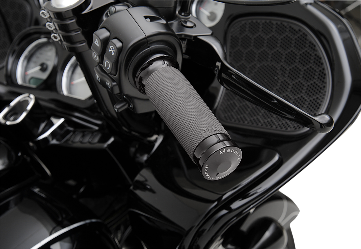 PERFORMANCE MACHINE (PM) Contour Renthal Wrapped Grips - TBW - Black 0063-2020-B