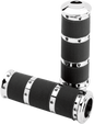 PERFORMANCE MACHINE (PM) Contour XL Renthal Wrapped Grips - TBW - Chrome 0063-2018-CH