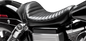 LE PERA Stubs Cafe Seat - Pleated - Black - FXD '06-'17 LK-421PT